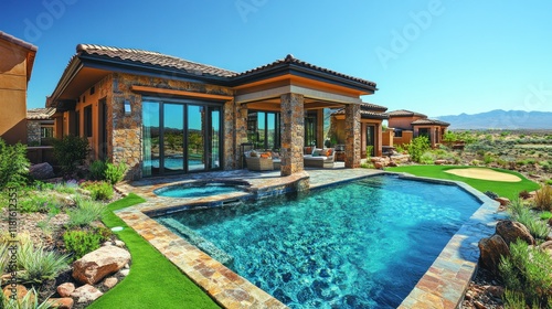 Luxury Desert Home with Pool and Putting Green photo