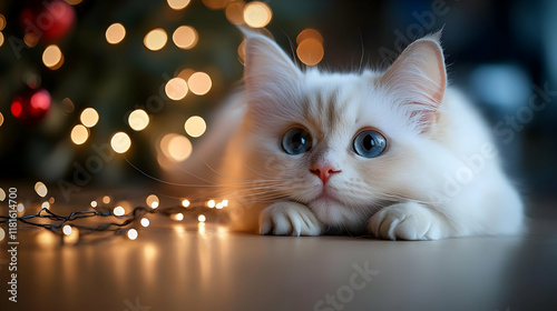 Cute Kitten Observes Festiv...