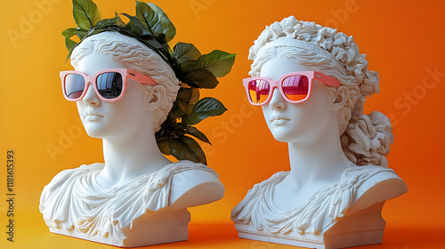 White Sculpture Busts Don S...
