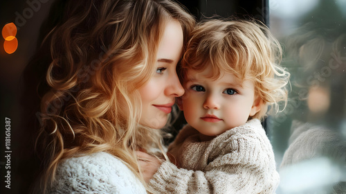 Mother Holds Child Affectio...