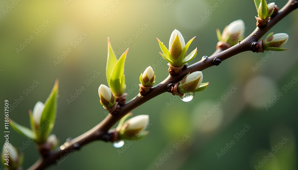 Spring Blossoms, Dew Drops, New Growth - Macro photography Spring Blossoms, Dew Drops, New Growth - Macro photography