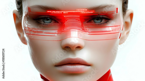 Futuristic Woman with Digit...