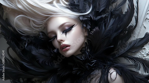 Gothic Beauty Embraces Dark...