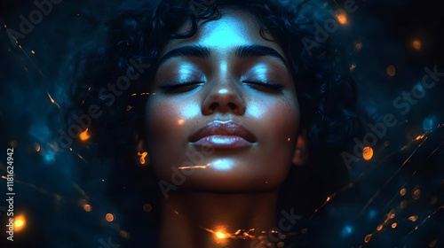 Face Glowing Skin with Clos...