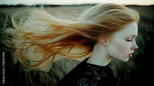 Golden Hair Flows in the Wi...
