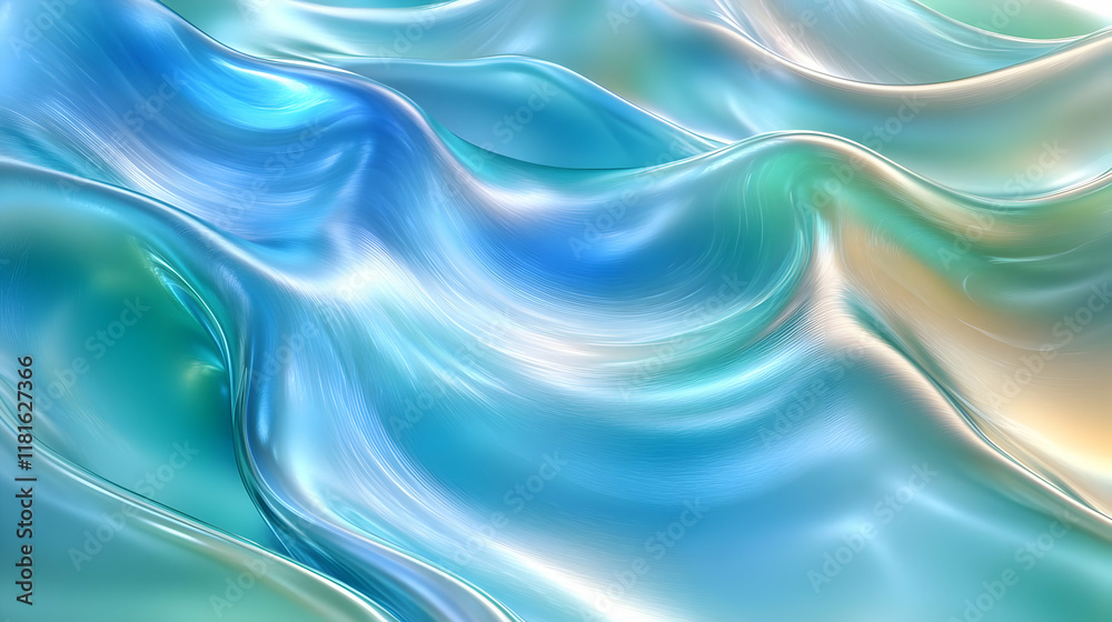 Fototapeta premium Abstract Flowing Waves Create Smooth Texture with Gradient Colors Dynamically