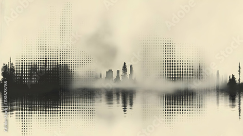 Cityscape Silhouette Reflec...