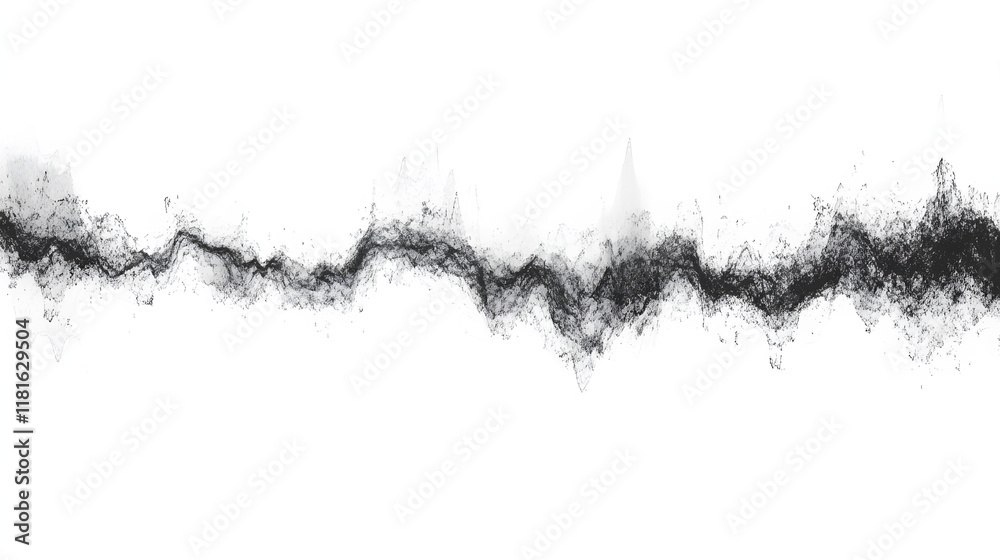 Fototapeta premium Sound wave pattern (easily editable file) On a white background.