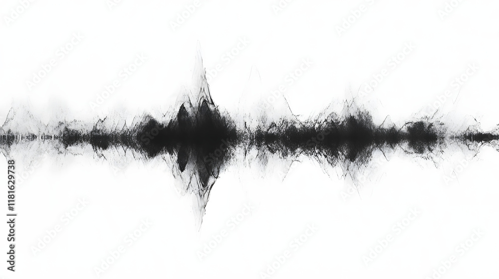 Sound wave pattern (easily editable file) On a white background.
Sound wave pattern (easily editable file) On a white background.