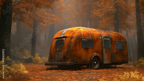 Rusty Camper Sits Abandoned...