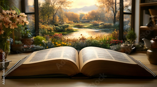 Open Book Rests Peacefully ...