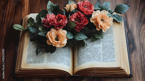 Vintage Book Decor: Flowers...