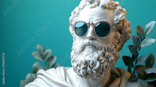 Statue Wears Sunglasses wit...