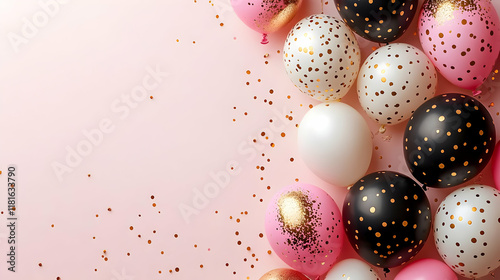 Pink, White, and Black Ball...