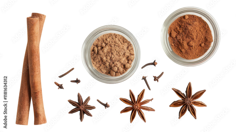 Decorative Star Anise and Cinnamon Sticks for Culinary Use Decorative Star Anise and Cinnamon Sticks for Culinary Use