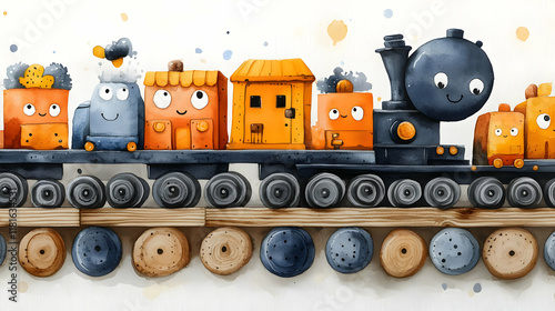 Whimsical Train Carries Hou...