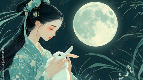 Woman Holds Rabbit Under Fu...