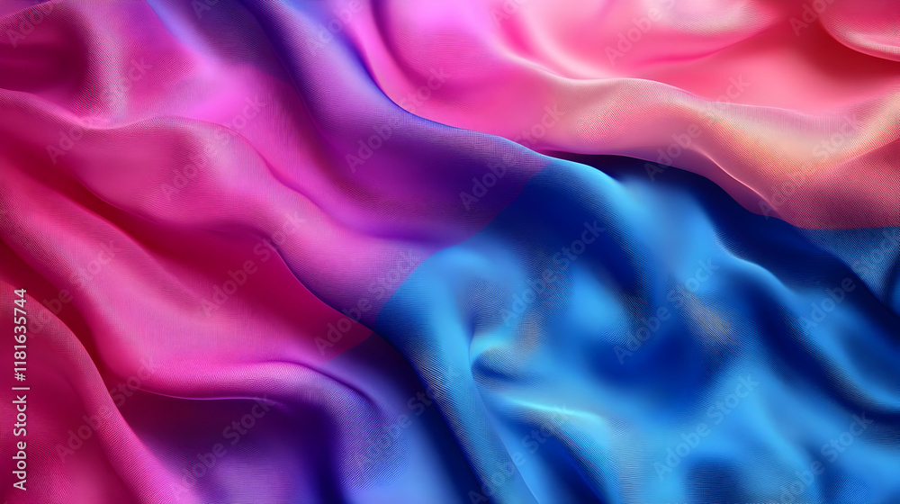 Fototapeta premium Colorful Fabric Flows and Creates Abstract Art with Smooth Texture