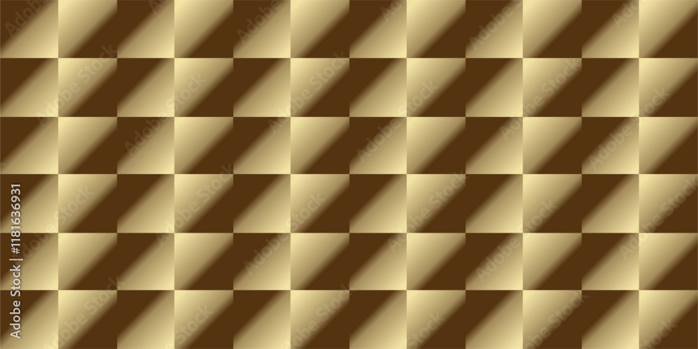 repetition of lines, planes and geometric shapes in the form of squares, squares with gradations of yellow, brown and gold as ornaments or decorations or inspiration in fine arts repetition of lines, planes and geometric shapes in the form of squares, squares with gradations of yellow, brown and gold as ornaments or decorations or inspiration in fine arts
