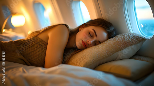 Woman Sleeps Soundly in Air...