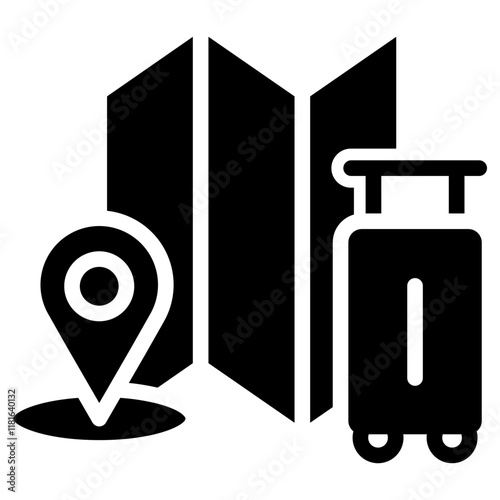 Tourism glyph icon