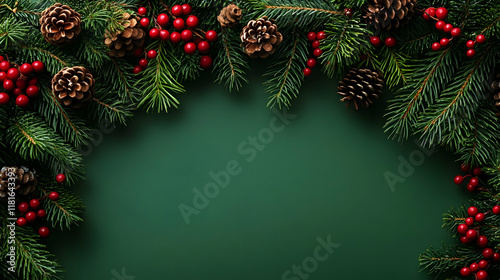 Pine Branches & Red Berries...