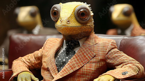 Lizard Wears Suit, Tie: Rep...