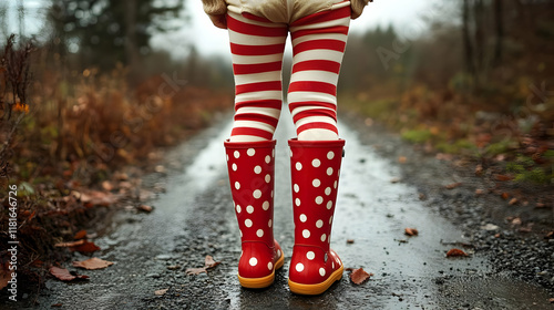Red Polka Dot Boots Splash ...