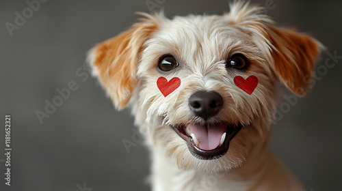 Cute Dog Shows Love with He...