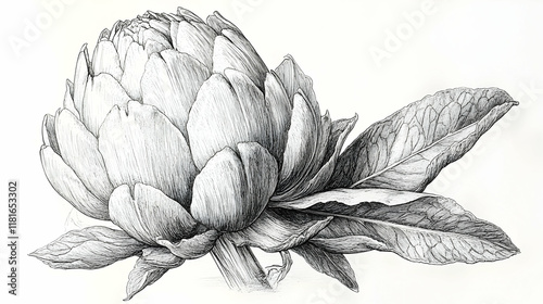 Artichoke Bloom Shows Detai...
