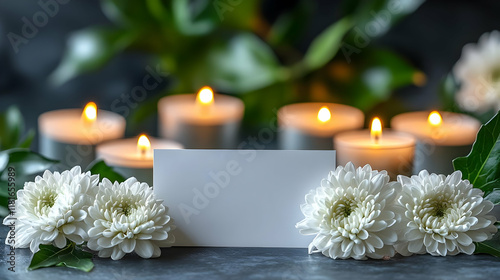 White Flowers, Candles, and...