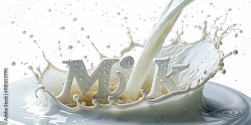 Creative milk splash on a transparent background showcasing the fluid and dynamic nature of liquid type Phtography. pouring milk into a glass