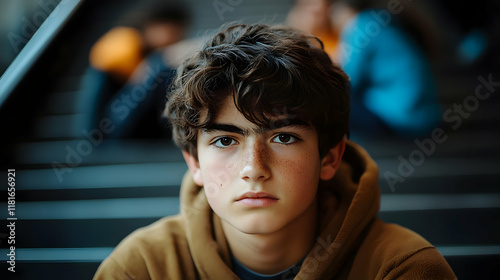Boy Looks Directly at Camer...
