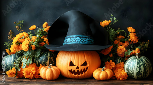 Halloween Pumpkins and Flow...