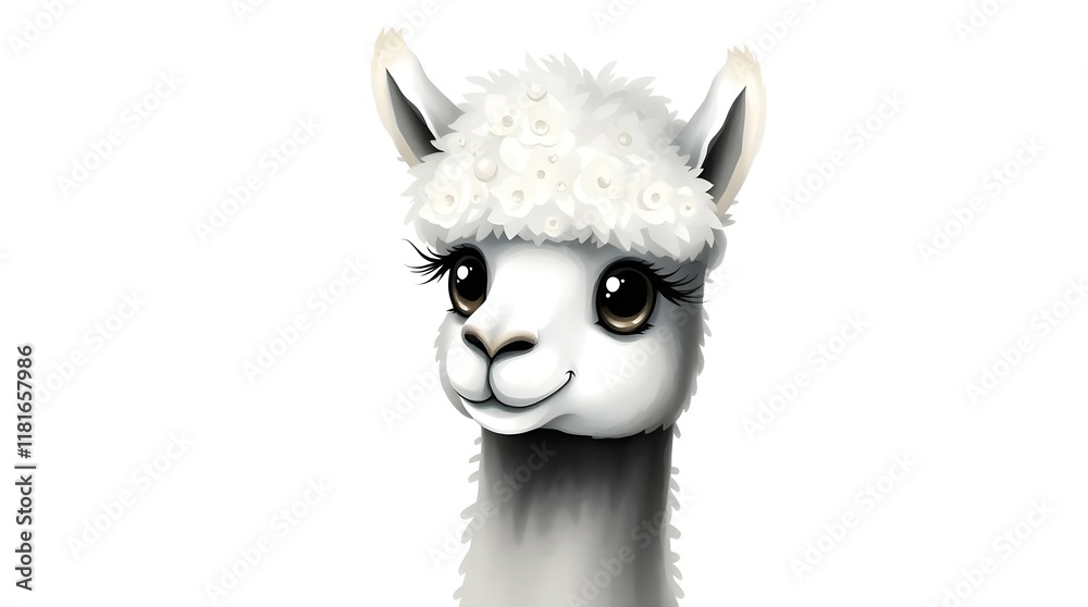 minimalist alpaca image with light tones perfect for text and creative branding minimalist alpaca image with light tones perfect for text and creative branding