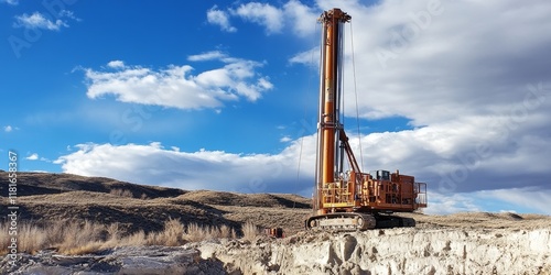 Reverse circulation drilling rig in action, demonstrating the effectiveness of reverse circulation drilling techniques while collecting cutting samples for analysis and evaluation.