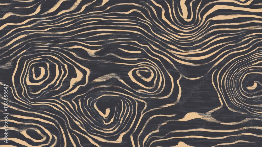 Fototapeta premium Stunning Dark Wood Grain Abstract Pattern Design