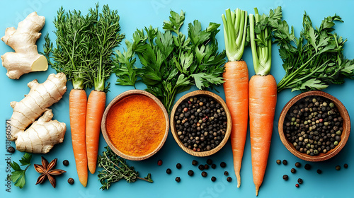 Fresh Carrots, Ginger, and ...