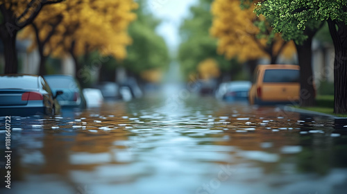 Flooded Street Creates Refl...