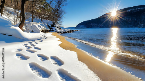 Winter Sunlight Meets Snowy...