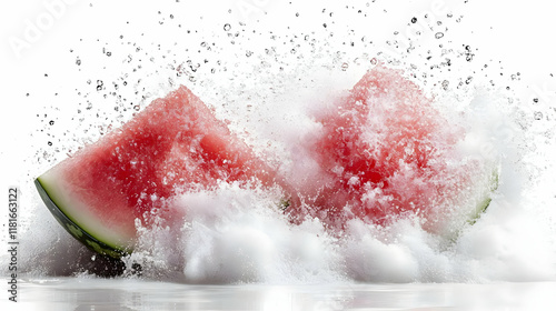 Watermelon Slices Splash in...