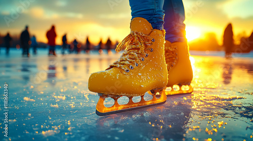 Ice Skating at Sunset: Glid...