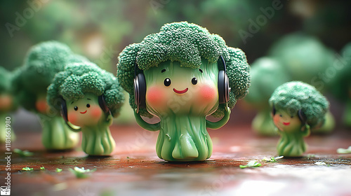 Broccoli Listens to Music: ...