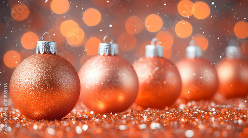 Orange Ornaments Sparkle on...