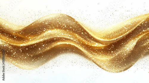 Golden Glitter Flows Elegan...