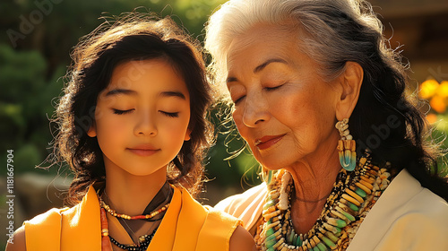 Family Shares Quiet Moment ...