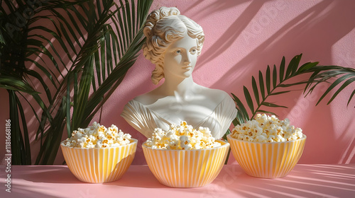 Popcorn Bowls, Statue, and ...