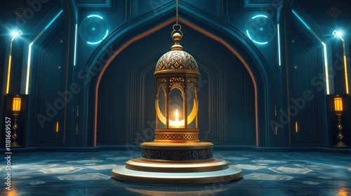 islamic background lantern lamp ramadan kareem modern random