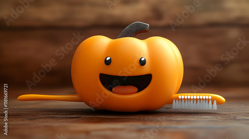 Smiling Pumpkin Cleans with...