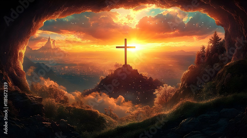 Cross Stands Tall on Hillto...